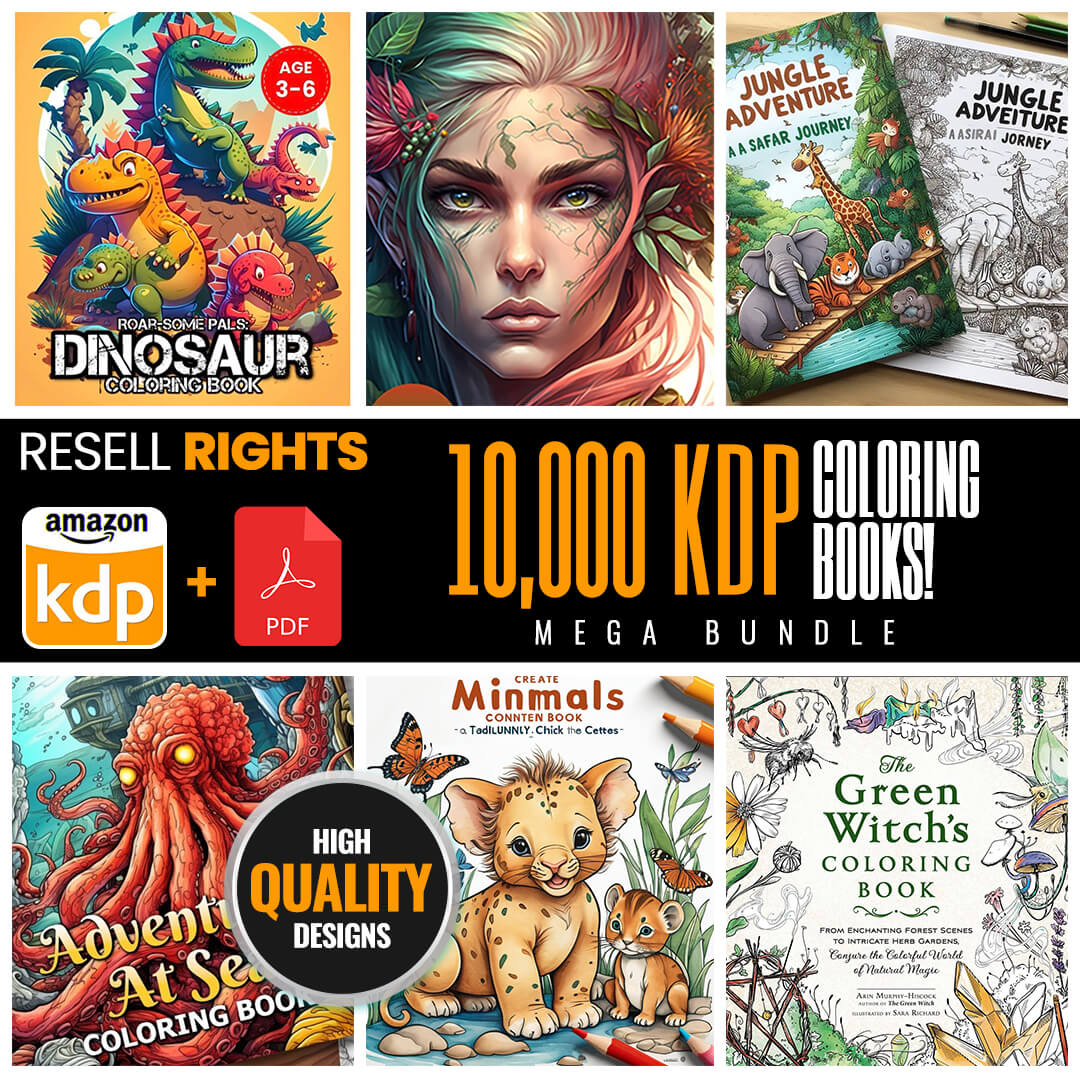 10000+ Pages PLR Coloring Books | With Resell Rights