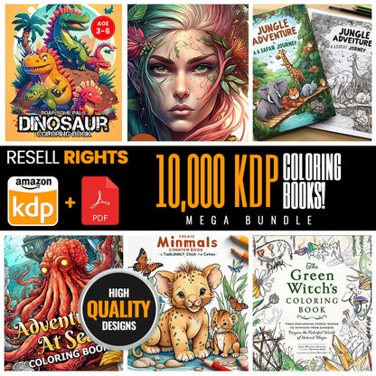 10000+ Pages PLR Coloring Books | With Resell Rights