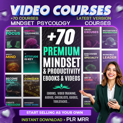 70+ Mindset Video Courses With Resell Rights