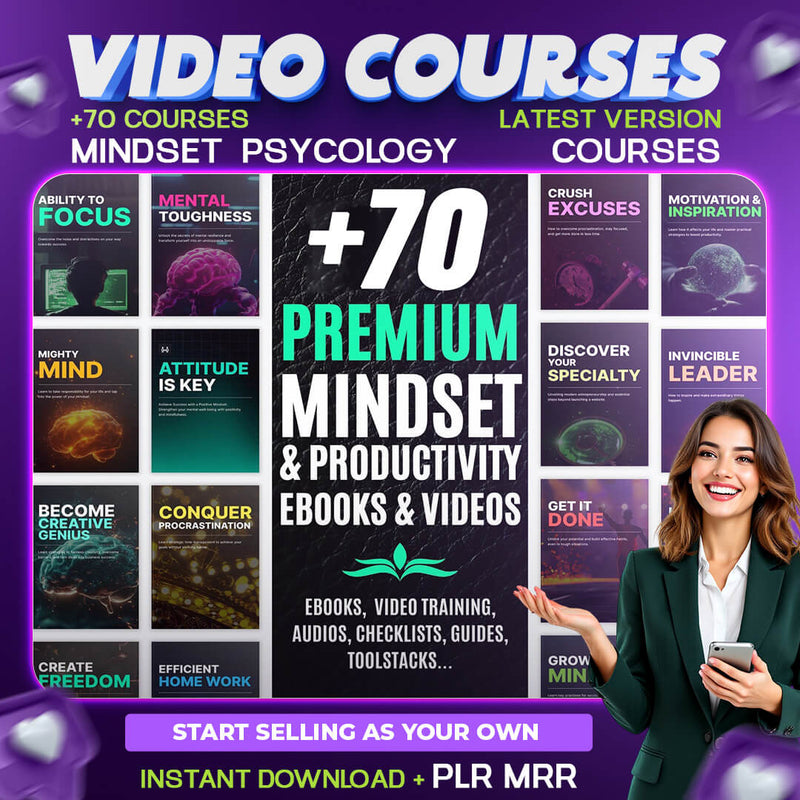 70+ Mindset Video Courses With Resell Rights