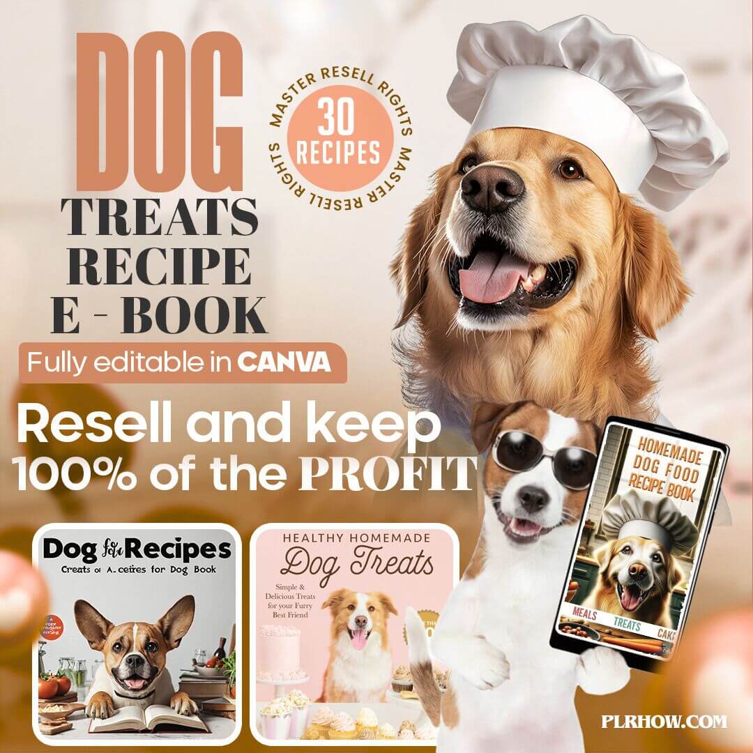 Dog Treats Recipe Nutrition Book with Master Resell Rights | Printable & Digital with Resell Rights