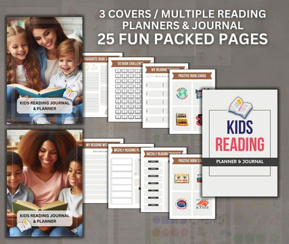 Kids Reading Planner, Journal & eBook | With Resell License  | Complete Reading Trackers for Kids