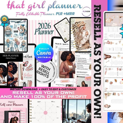 That Girl Planner: Both Digital & Printable | Huge Variety Of Planners & Trackers (With Resell Rights)