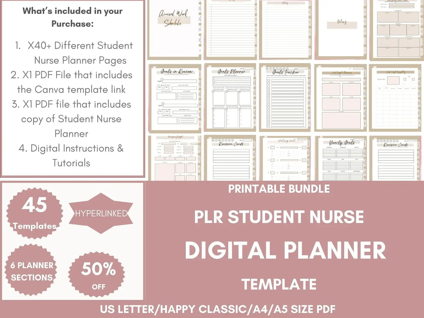 Student Nurse Planner Bundle with Resell Rights