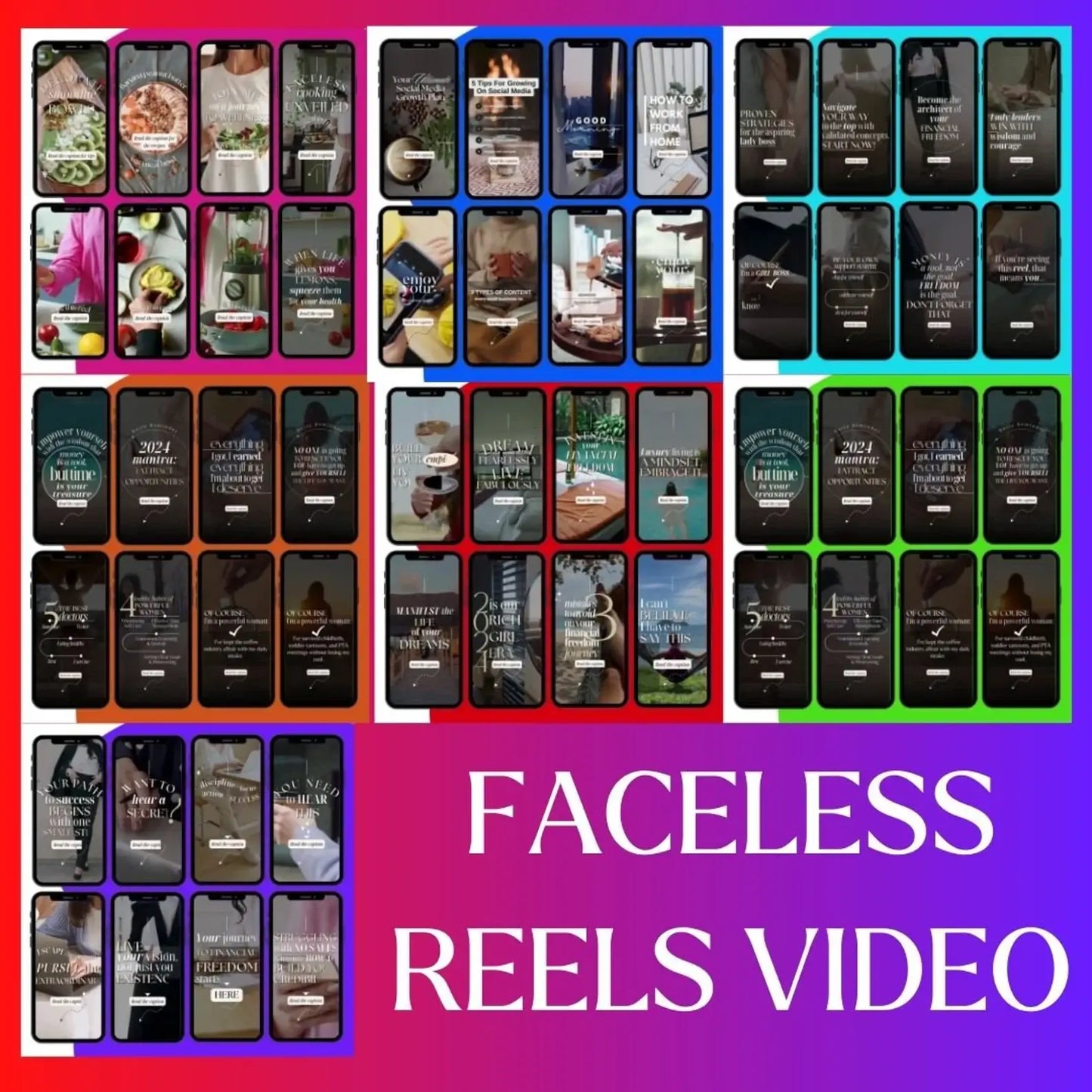 340 Faceless Reels video with Resell Rights