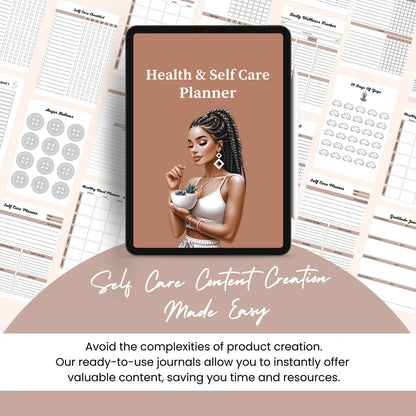 330 Pages Self-Care Planner Bundle (with Resell Rights)