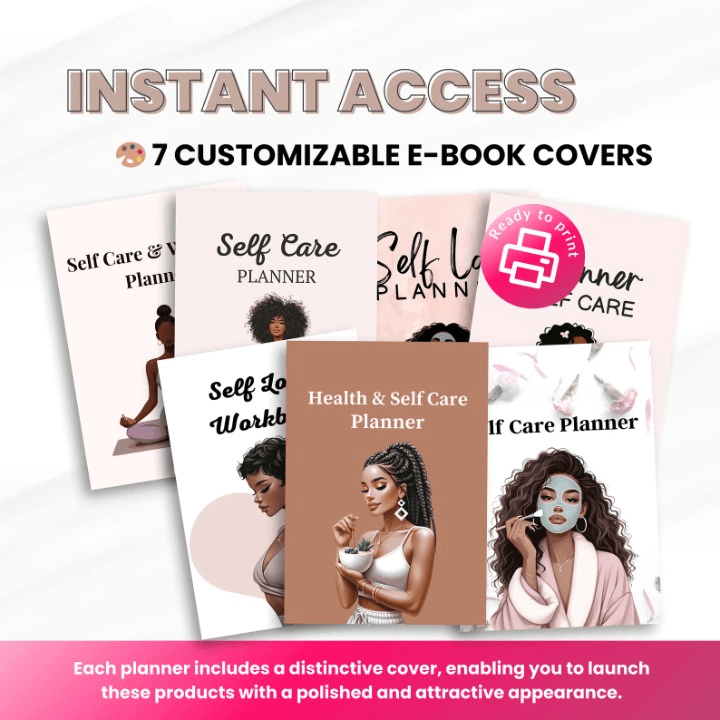330 Pages Self-Care Planner Bundle (with Resell Rights)