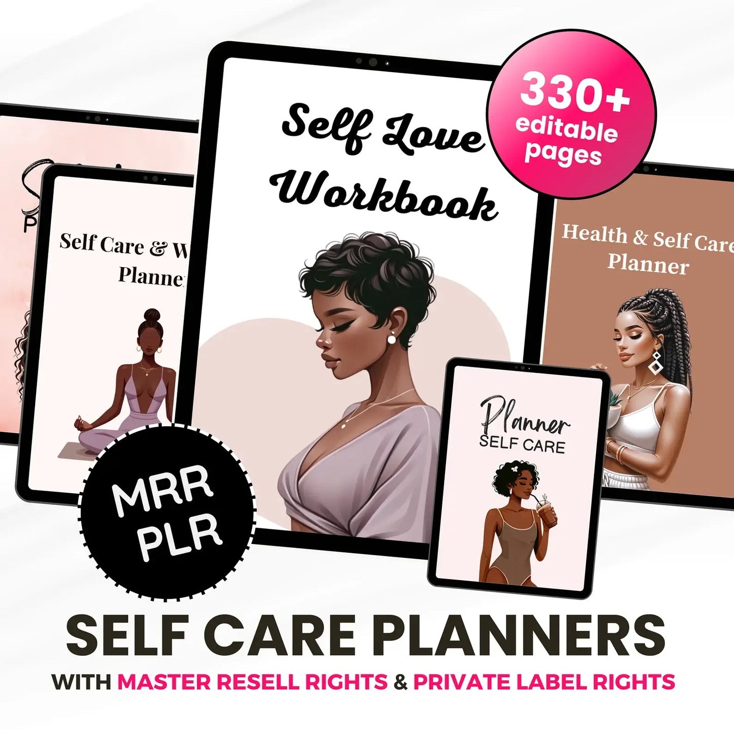 330 Pages Self-Care Planner Bundle (with Resell Rights)
