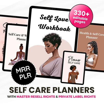 330 Pages Self-Care Planner Bundle (with Resell Rights)