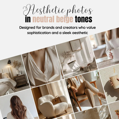 175+ Neutral Faceless Stock Photos for Social Media | Boho Lifestyle & Girl Boss Image Bundle | PLR & MRR Rights