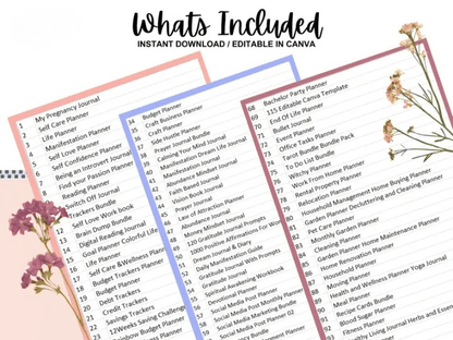 15,000+ Pages PLR Planners, Journals, Trackers + 8,000 Bonus Digital Stickers! | Mega Template Bundle with Resell Rights (Limited-Time Offer!)