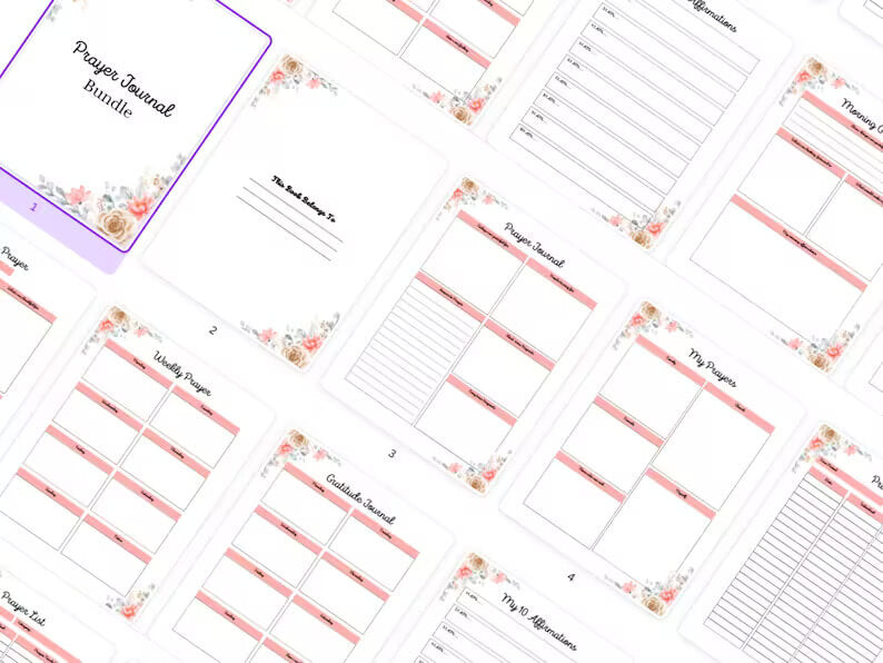 850 Pages PLR Planners/Journals/Templates Bundle - (Editable & Printable)