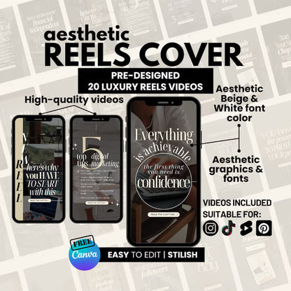 155 Faceless Reels Bundle: Includes Done-For-You Instagram Story & TikTok Video Templates (Great for Passive Income)