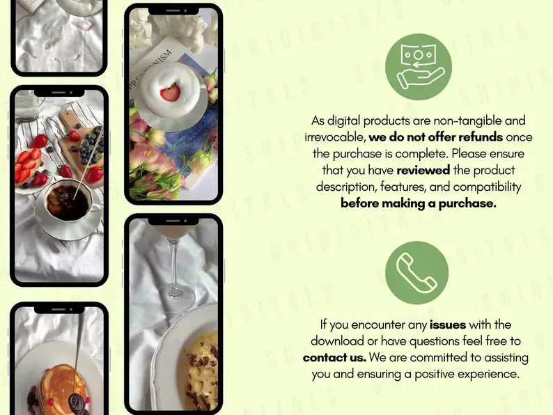 950 Faceless Aesthetic Food Video Reels for Digital Marketing | PLR & MRR Content Pack