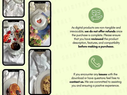 950 Faceless Aesthetic Food Video Reels for Digital Marketing | PLR & MRR Content Pack