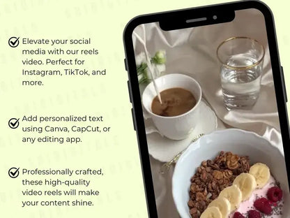 950 Faceless Aesthetic Food Video Reels for Digital Marketing | PLR & MRR Content Pack