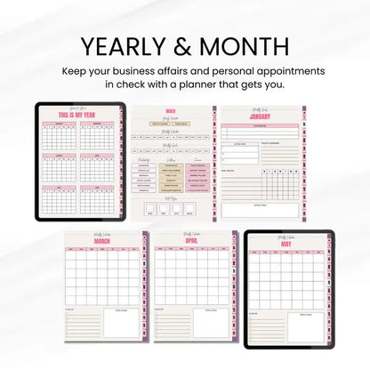 Aesthetic Girl Digital Planner +  22 Beautiful Digital Stickers (with Resell Rights)